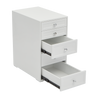 Five drawer storage unit with crystal handles #color_white