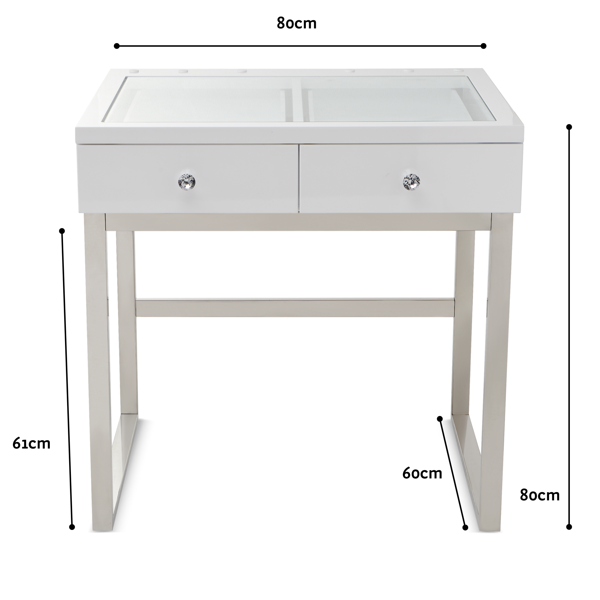 Mini Iconic Vanity Table: White